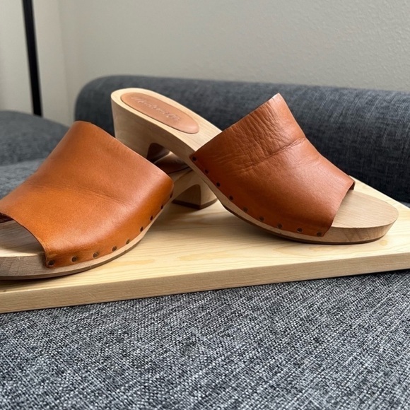 Madewell The Evelyn Slide Clogs - Size 9 - Brown/Tan - Picture 8 of 15